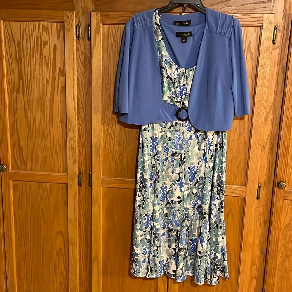 Perceptions NY Sleeveless Dress with Short Sleeve Jacket - new without tags L